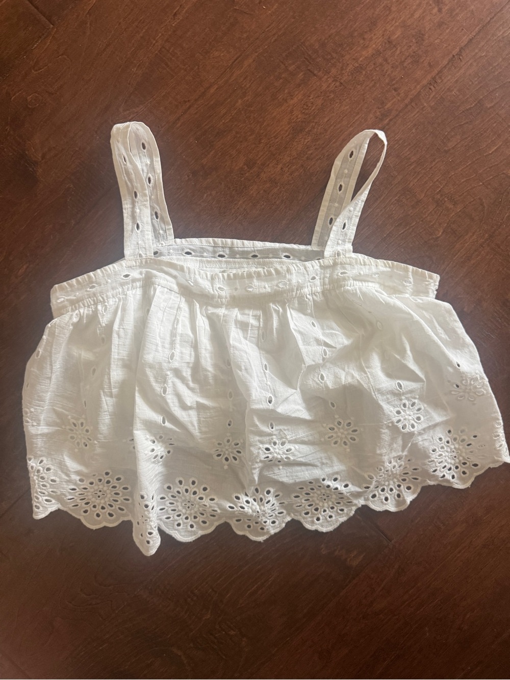 Z Supply White Eyelet Cropped Tank